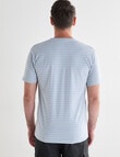 Chisel Ultimate Crew Tee, Light Blue Stripes product photo View 02 S