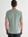 Chisel Ultimate Crew Tee, Sage Stripes product photo View 02 S