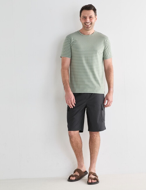 Chisel Ultimate Crew Tee, Sage Stripes product photo View 03 L