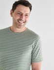 Chisel Ultimate Crew Tee, Sage Stripes product photo View 04 S