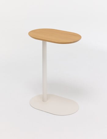 Haven Furniture Como Side Table, Natural/Alabaster product photo