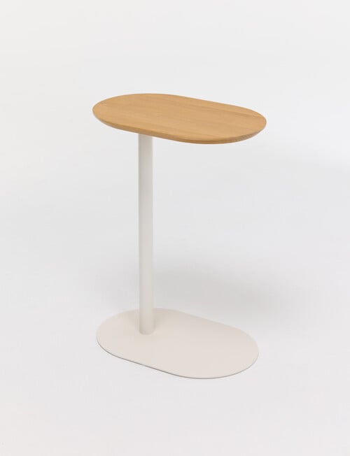 Haven Furniture Como Side Table, Natural/Alabaster product photo