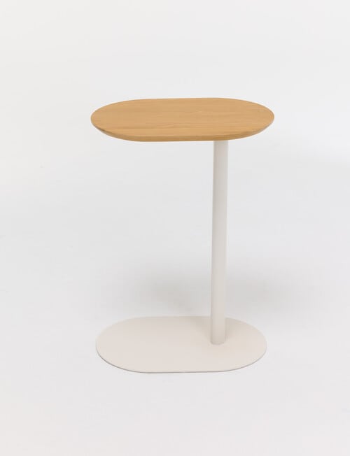 Haven Furniture Como Side Table, Natural/Alabaster product photo View 03 L