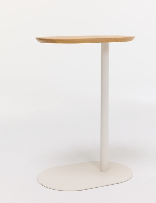 Haven Furniture Como Side Table, Natural/Alabaster product photo View 05 L