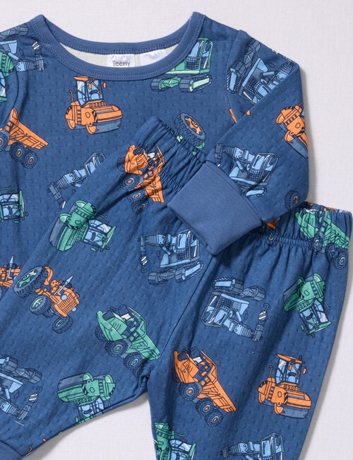 Teeny Weeny Sleep Sleep Diggers PJ Set, 2-Piece, Blue product photo View 02 L