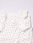 Teeny Weeny Sleep Sleep Hearts PJ Set, 2-Piece, White product photo View 02 S