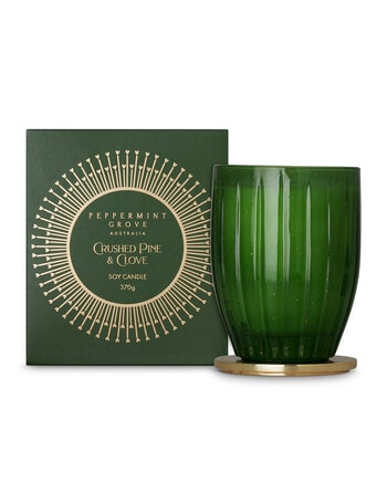 Peppermint Grove Large Candle, 370g, Crushed Pine & Clove product photo