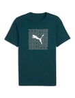 Puma Box Graphic Tee, Green Terrain product photo