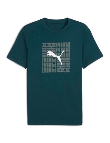 Puma Box Graphic Tee, Green Terrain product photo