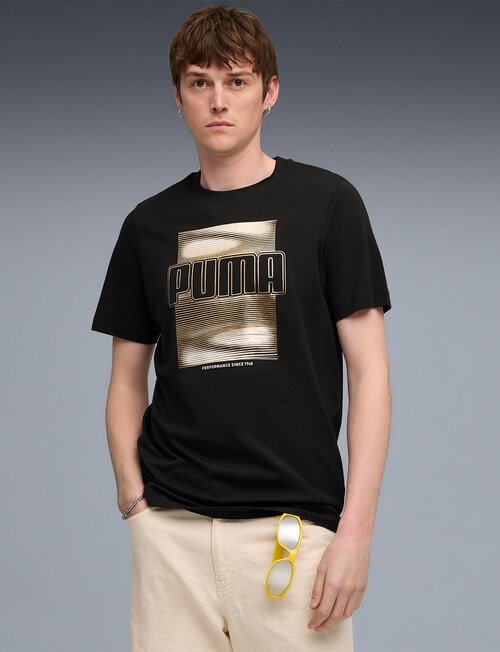 Puma Graphic Foil Tee, Black product photo View 03 L