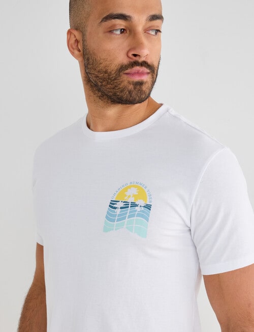Gasoline Summer Vibes Printed Tee, White product photo View 04 L