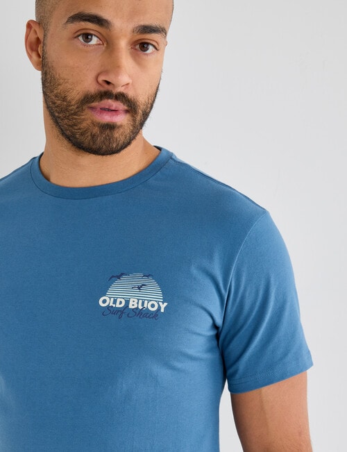 Gasoline Old Buoy Printed Tee, Blue product photo View 04 L