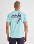 Gasoline Sunset Beach Printed Tee, Mint product photo View 02 S