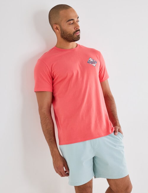 Gasoline Paradise Printed Tee, Coral product photo