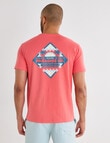 Gasoline Paradise Printed Tee, Coral product photo View 02 S