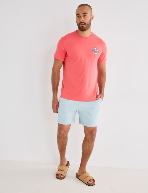 Gasoline Paradise Printed Tee, Coral product photo View 03 L