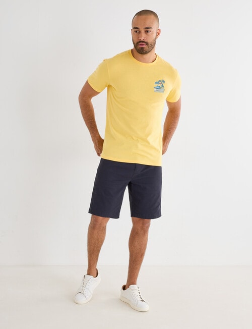 Gasoline Honolulu Printed Tee, Yellow product photo View 03 L