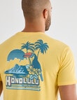 Gasoline Honolulu Printed Tee, Yellow product photo View 05 S