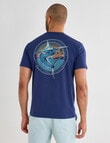 Gasoline Marlin Printed Tee, Navy product photo View 02 S