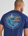Gasoline Marlin Printed Tee, Navy product photo View 05 S