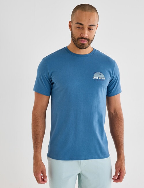 Gasoline Old Buoy Printed Tee, Blue product photo View 02 L