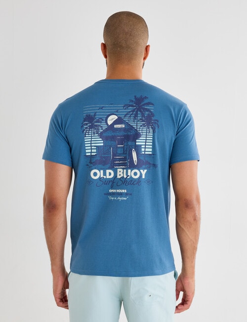 Gasoline Old Buoy Printed Tee, Blue product photo View 05 L