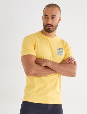 Gasoline Honolulu Printed Tee, Yellow product photo