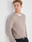 North South Merino Merino V-Neck Jumper, Sand product photo