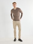 North South Merino Merino V-Neck Jumper, Fawn product photo View 03 S