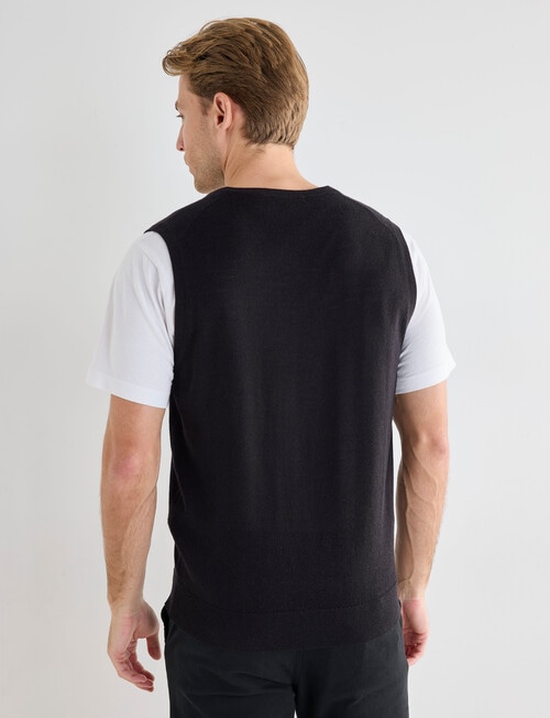 North South Merino Merino Vest, Black product photo View 02 L