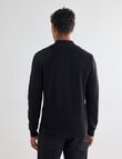 North South Merino Merino Milano 1/4 Zip Jumper, Black product photo View 02 S
