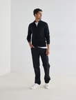 North South Merino Merino Milano 1/4 Zip Jumper, Black product photo View 03 S