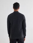 North South Merino Milano 1/4 Zip Jumper, Charcoal, Size L product photo View 02 S