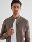 North South Merino Merino Milano Full Zip Jumper, Fawn product photo