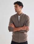 North South Merino Merino Milano Full Zip Jumper, Fawn product photo View 05 S