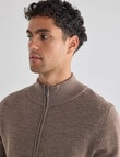 North South Merino Merino Milano Full Zip Jumper, Fawn product photo View 07 S