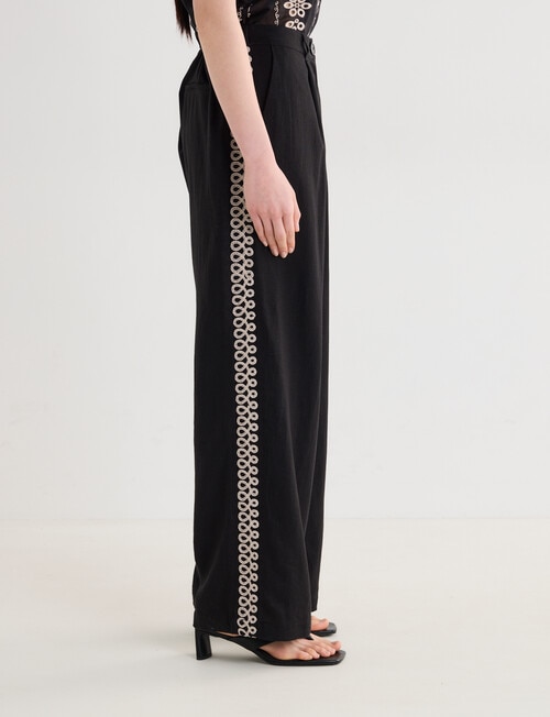 State of play Onyx Embroidered Pants, Black product photo View 07 L