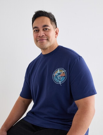 Gasoline King Size Marlin Tee, Navy product photo
