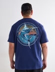 Gasoline King Size Marlin Tee, Navy product photo View 02 S