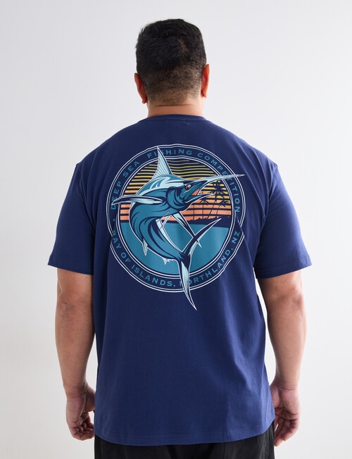 Gasoline King Size Marlin Tee, Navy product photo View 02 L