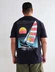 Gasoline King Size St Tropez Tee, Black product photo View 02 S