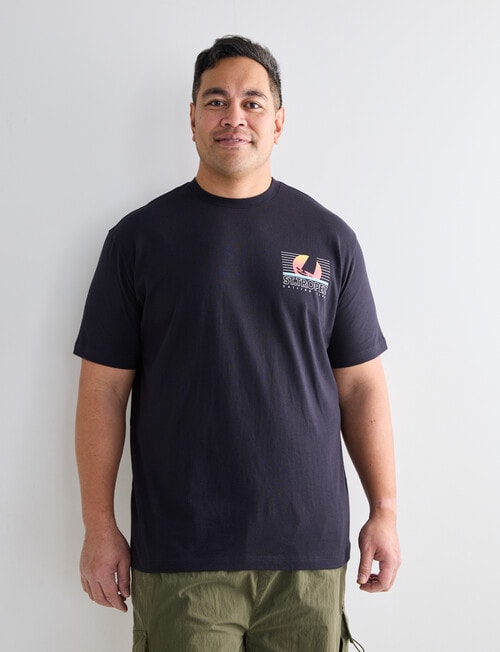 Gasoline King Size St Tropez Tee, Black product photo View 04 L