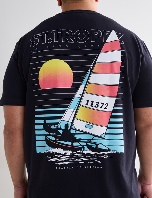 Gasoline King Size St Tropez Tee, Black product photo View 05 L