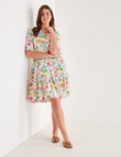 Zest Holiday Flutter Tiered Dress, Beach Print product photo View 12 S