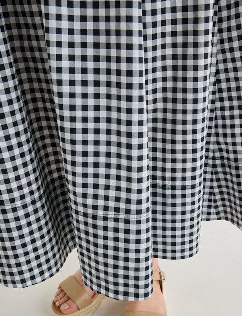 Studio Curve Gingham Skirt, Black product photo View 05 L