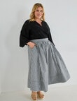 Studio Curve Gingham Skirt, Black product photo