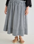 Studio Curve Gingham Skirt, Black product photo View 03 S