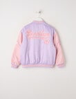 Mac & Ellie Badges Bomber Jacket, Lilac product photo View 02 S