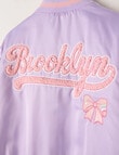 Mac & Ellie Badges Bomber Jacket, Lilac product photo View 05 S