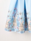 Mac & Ellie Party Collection Bunny Border Print Bow Dress, Light Blue product photo View 03 S